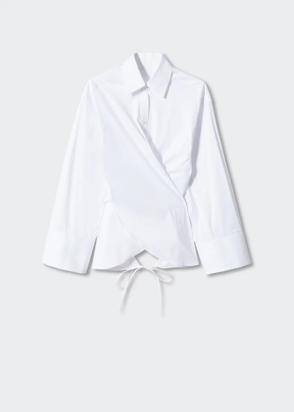 Camicia cotone incrociata