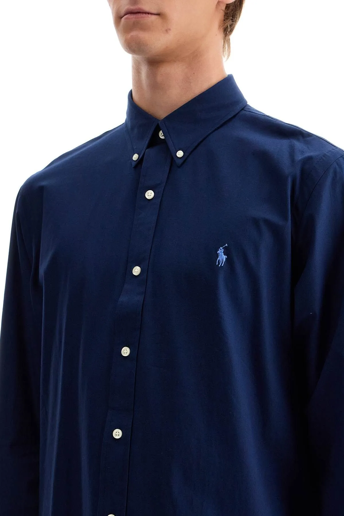 Camicia custom fit in cotone stretch
