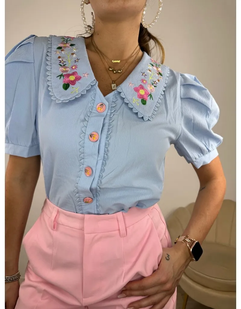 CAMICIA DILETTA AZZURRA