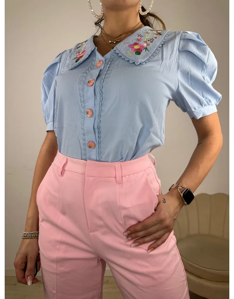 CAMICIA DILETTA AZZURRA