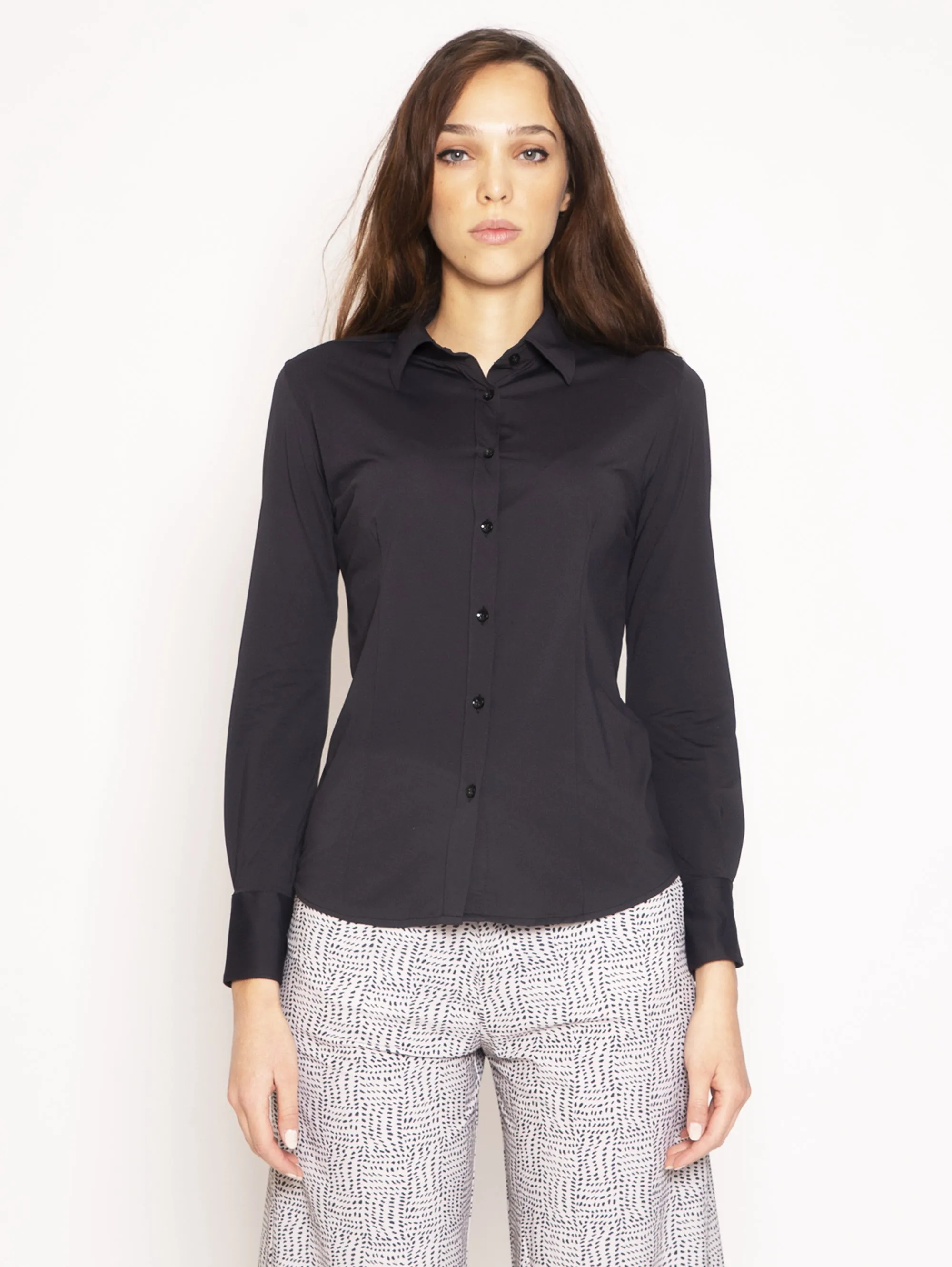 Camicia Elasticizzata - Nero
