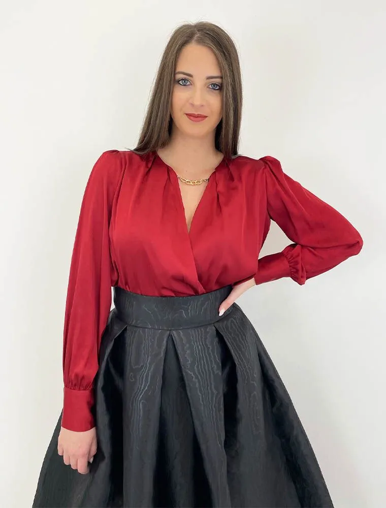 Camicia Manica Lunga Giovane Rinascimento - Bordeaux
