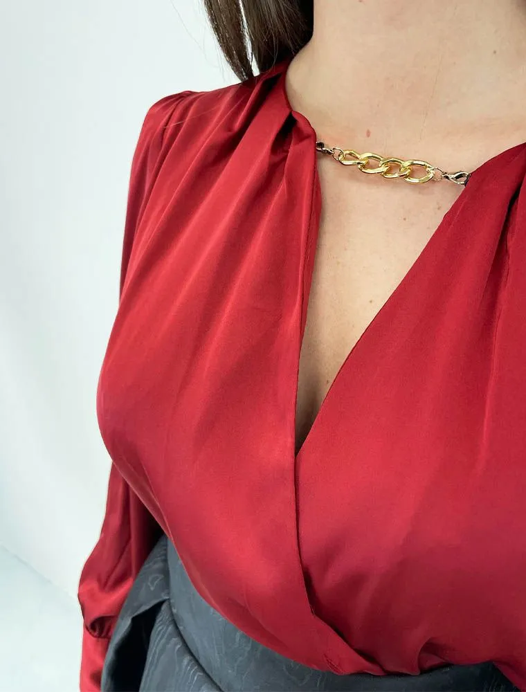 Camicia Manica Lunga Giovane Rinascimento - Bordeaux