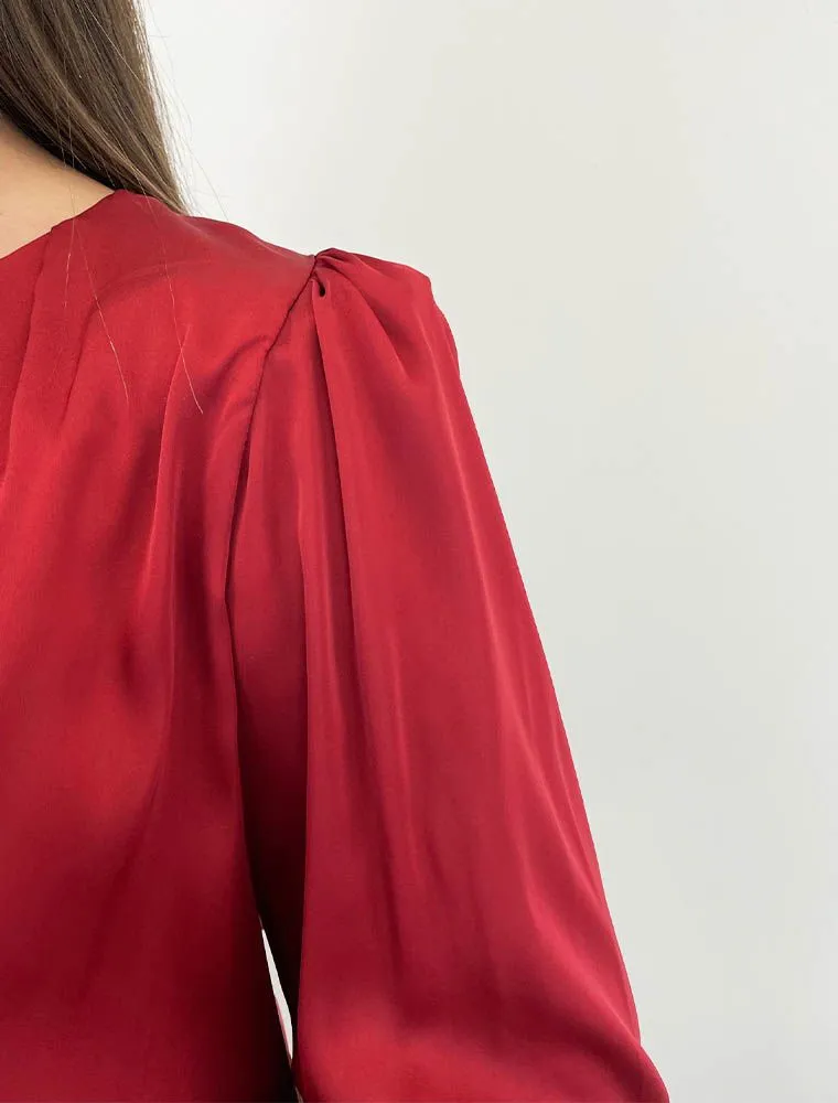 Camicia Manica Lunga Giovane Rinascimento - Bordeaux