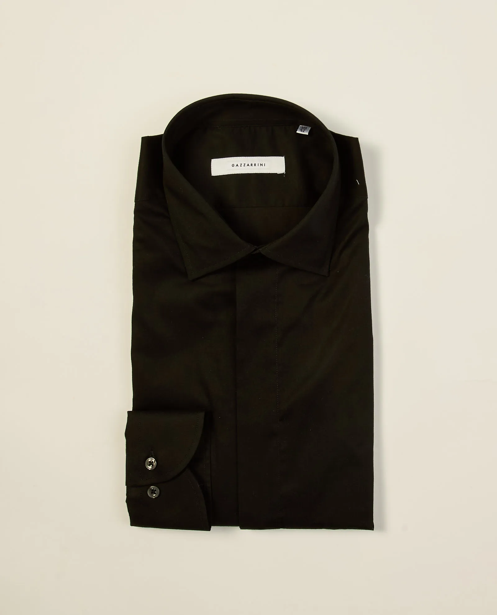Camicia nera Gazzarrini in cotone a maniche lunghe