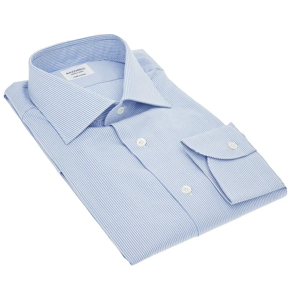 Camicia sartoriale in popeline a righe