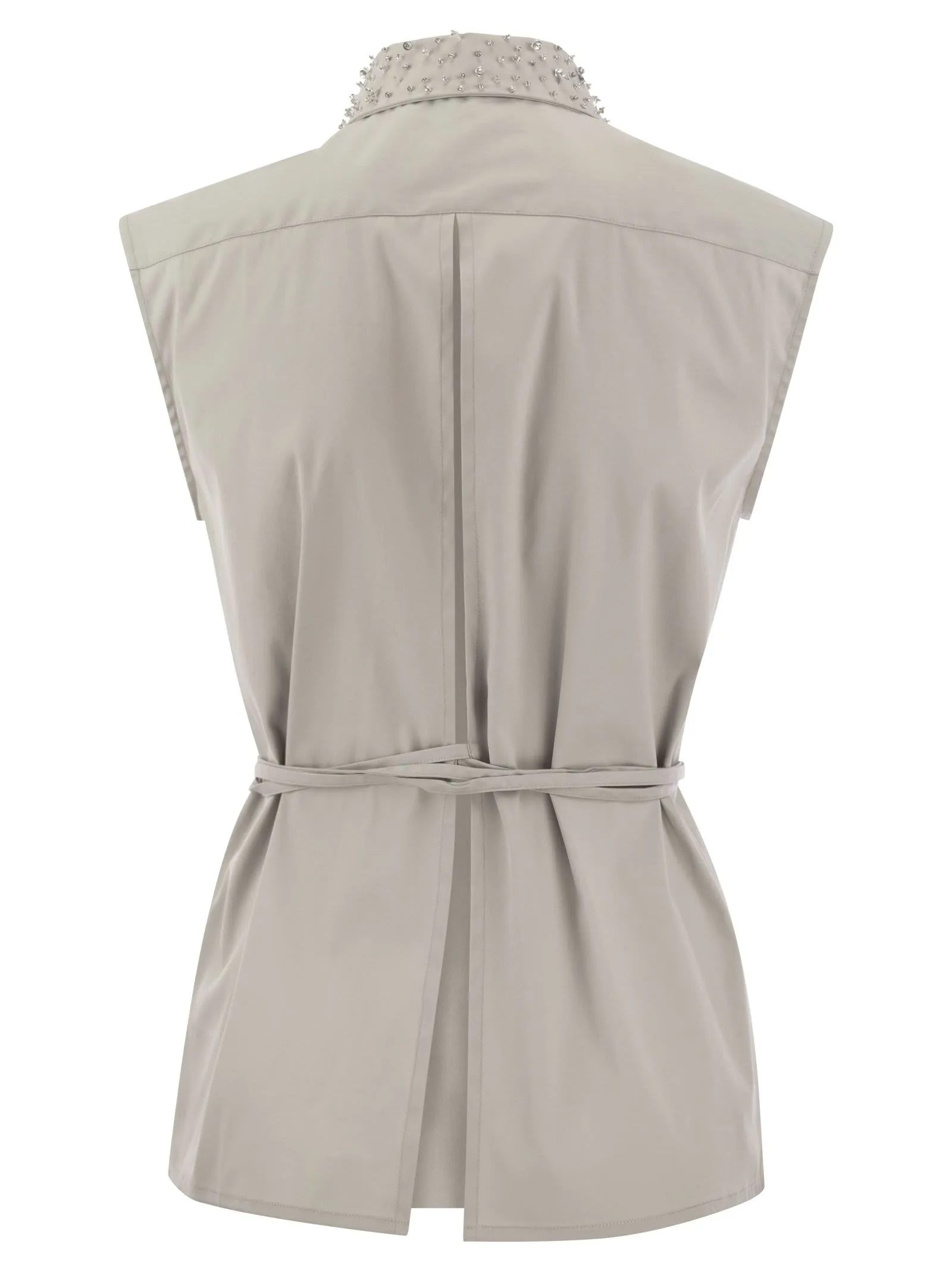 Camicia senza maniche con cintura