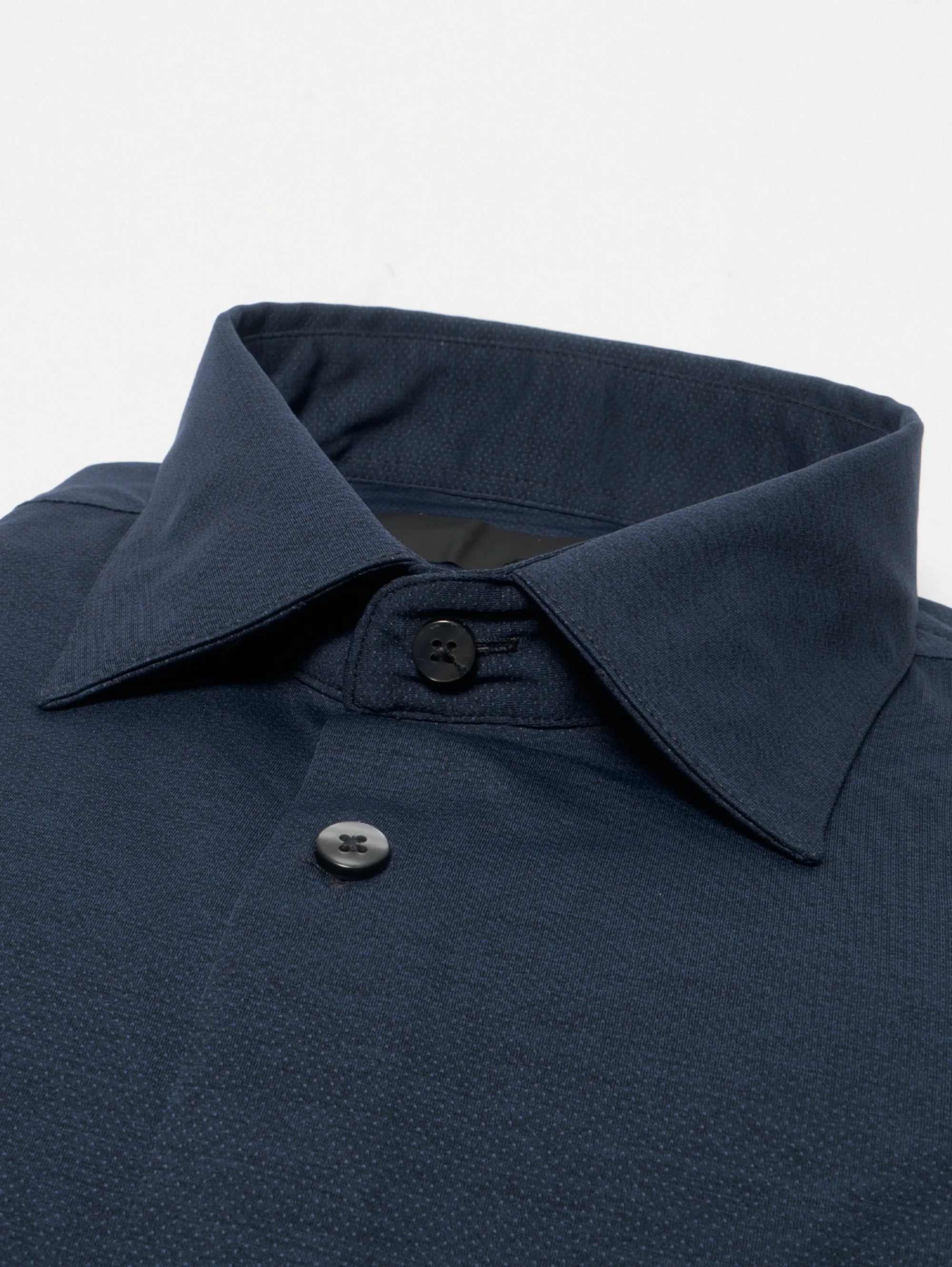 Camicia super elasticizzata melangiata Blu/Nero