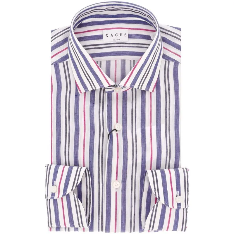 Camicia Tailor Fit a righe multicolore 