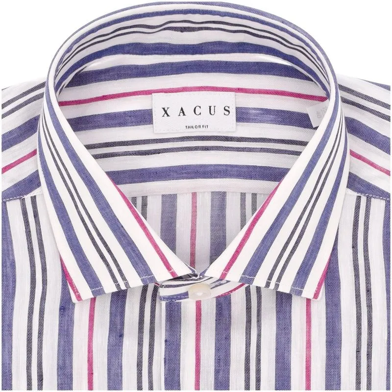 Camicia Tailor Fit a righe multicolore 