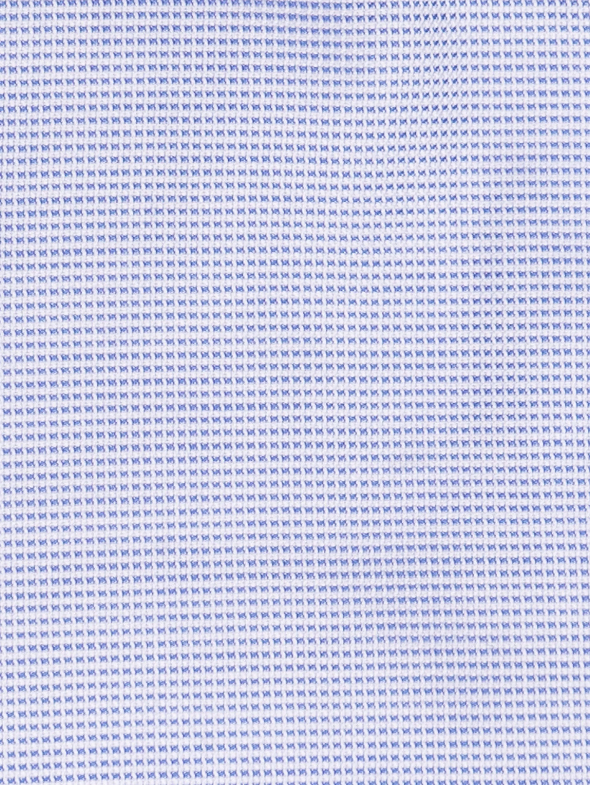 Camicia Wrinkle Free in Micro Fantasia - Blu