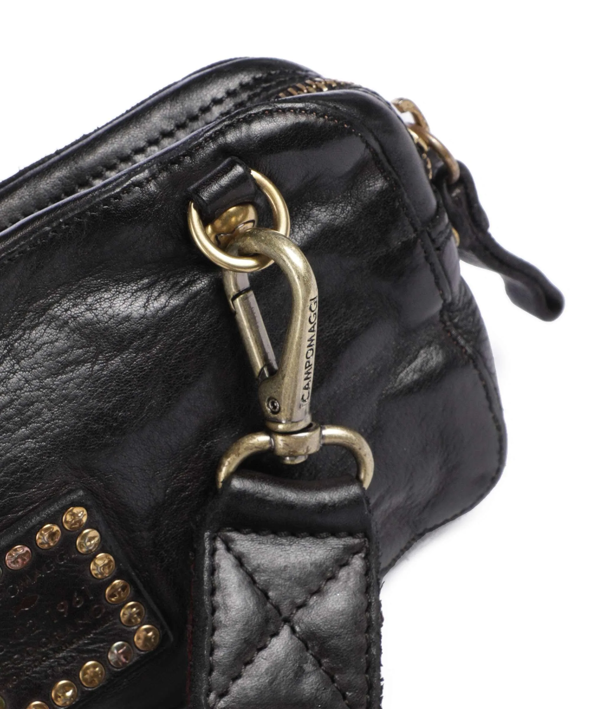  Campomaggi Borsa a tracolla pelle bovina nero  