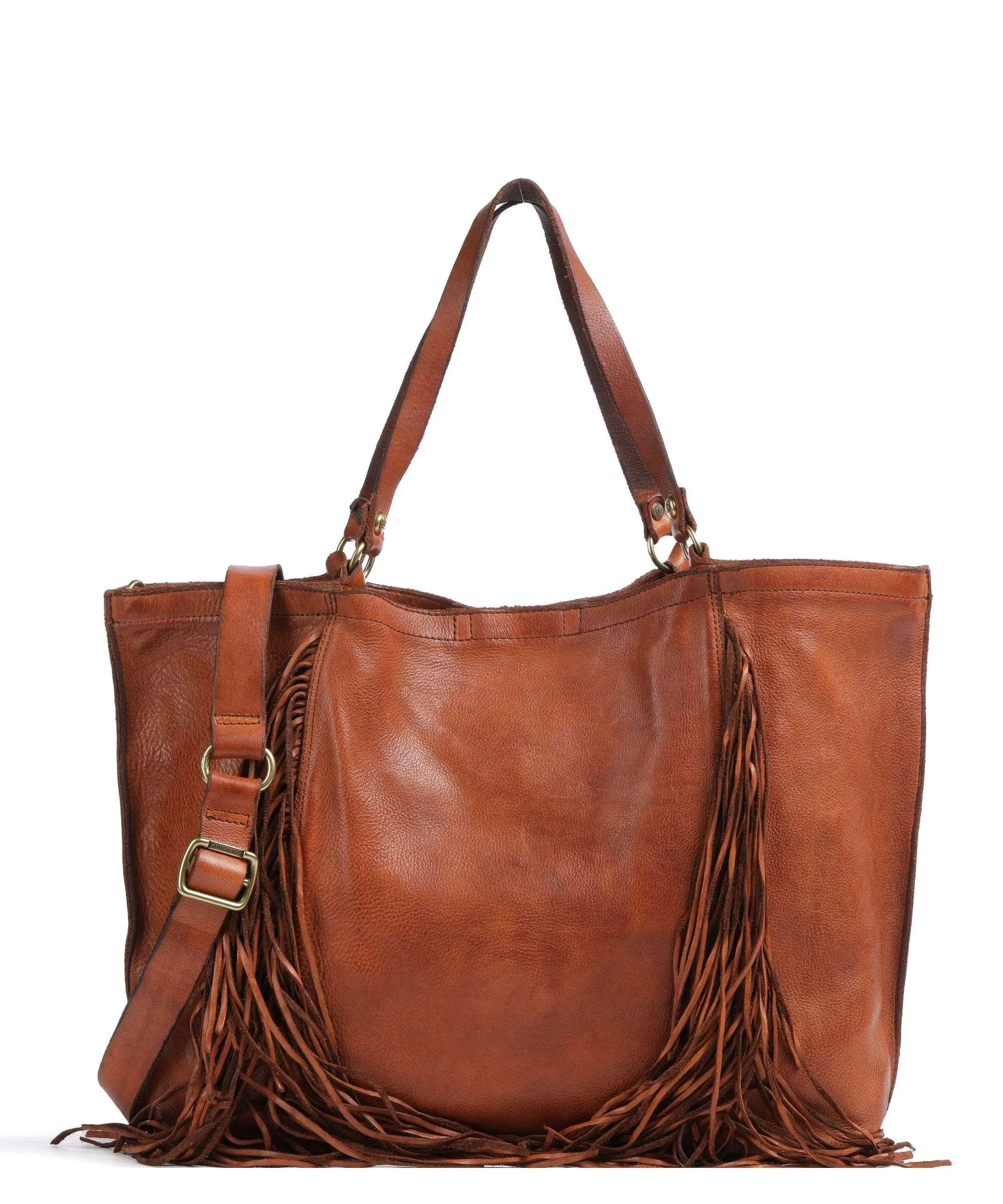  Campomaggi Borsa shopper pelle di vacchetta grana cognac  