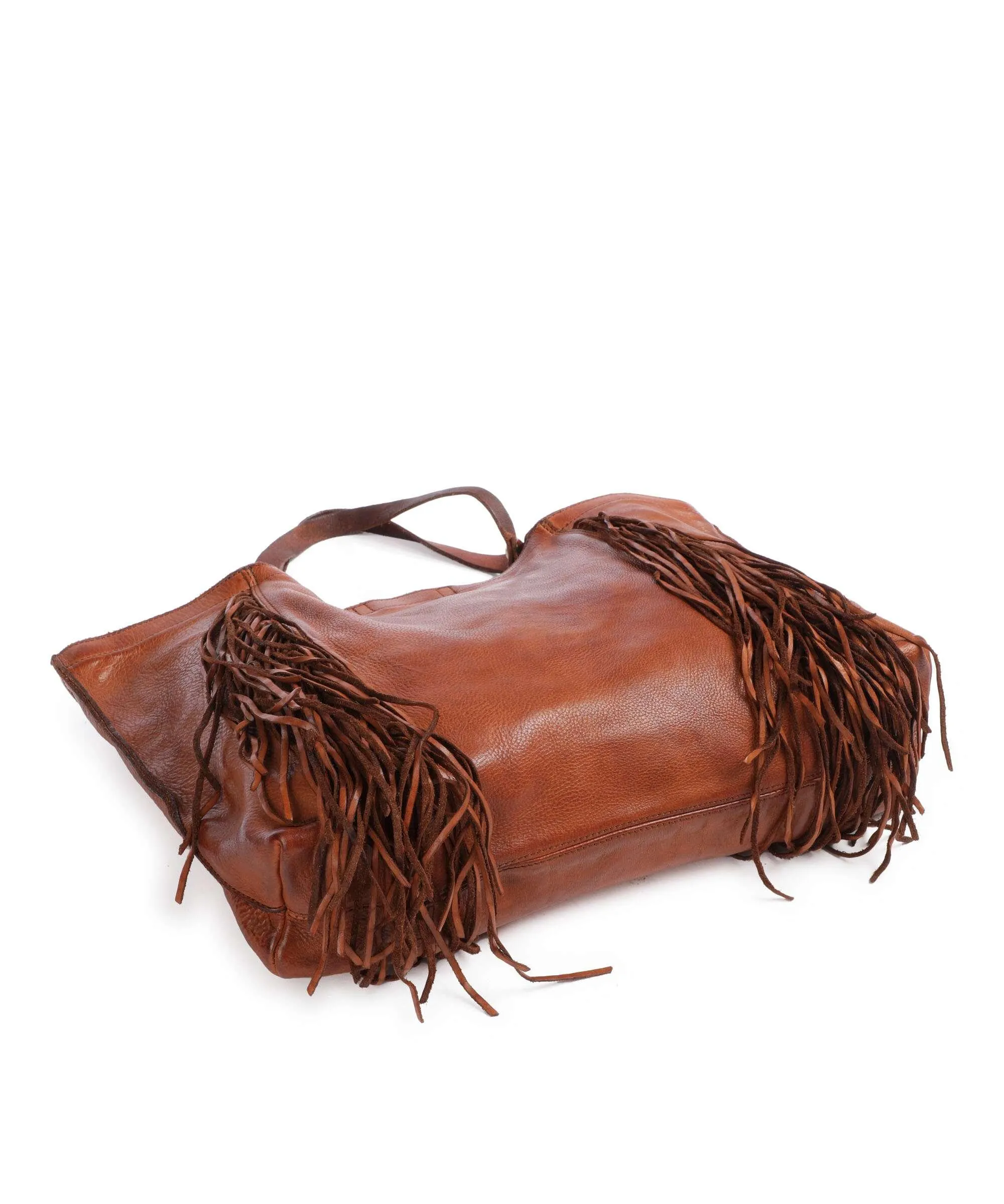  Campomaggi Borsa shopper pelle di vacchetta grana cognac  