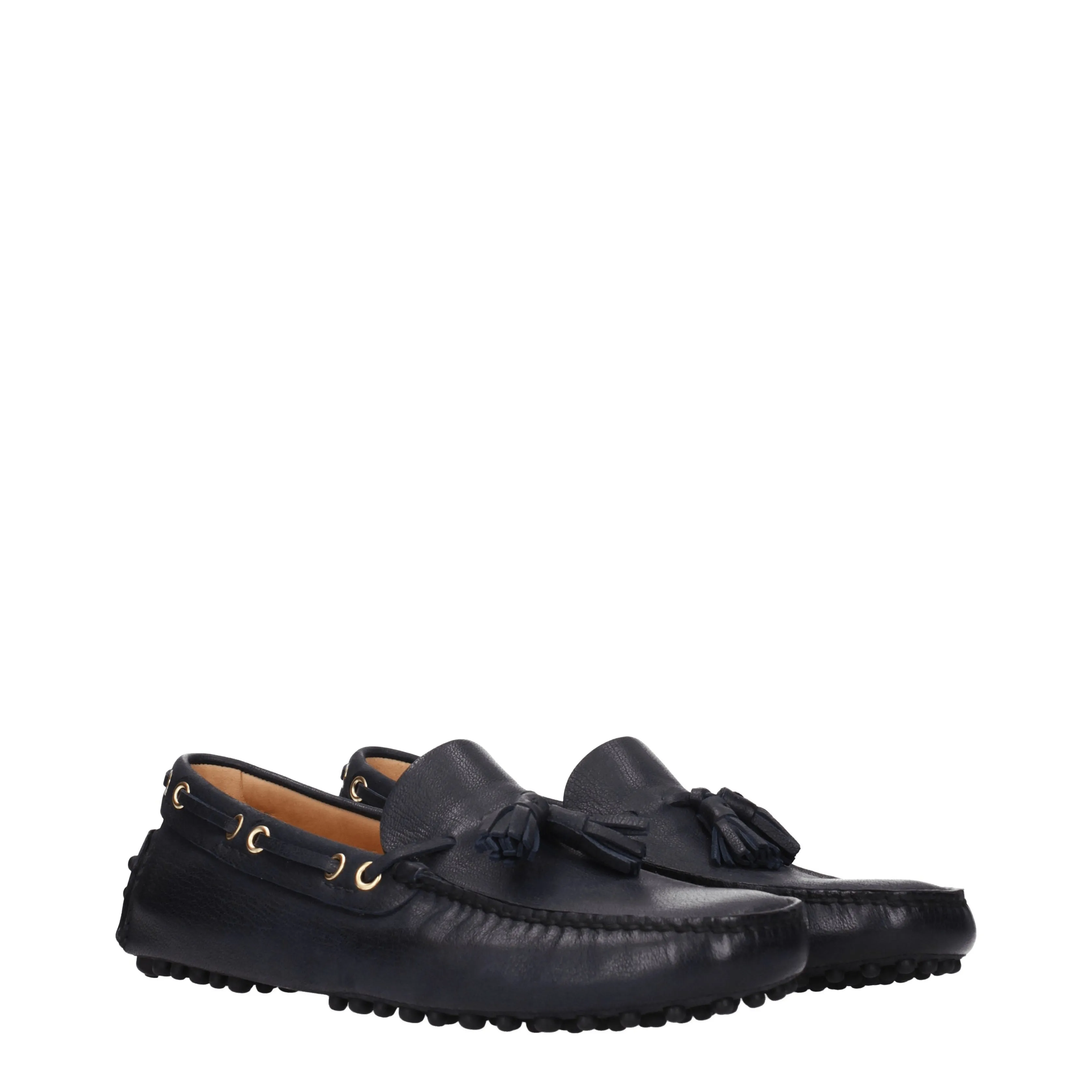 Car Shoe Mocassini Uomo Pelle Blu