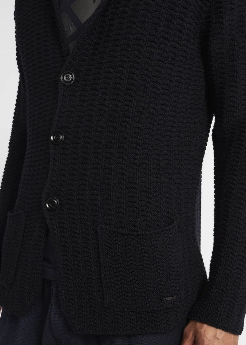 Cardigan con tasche applicate