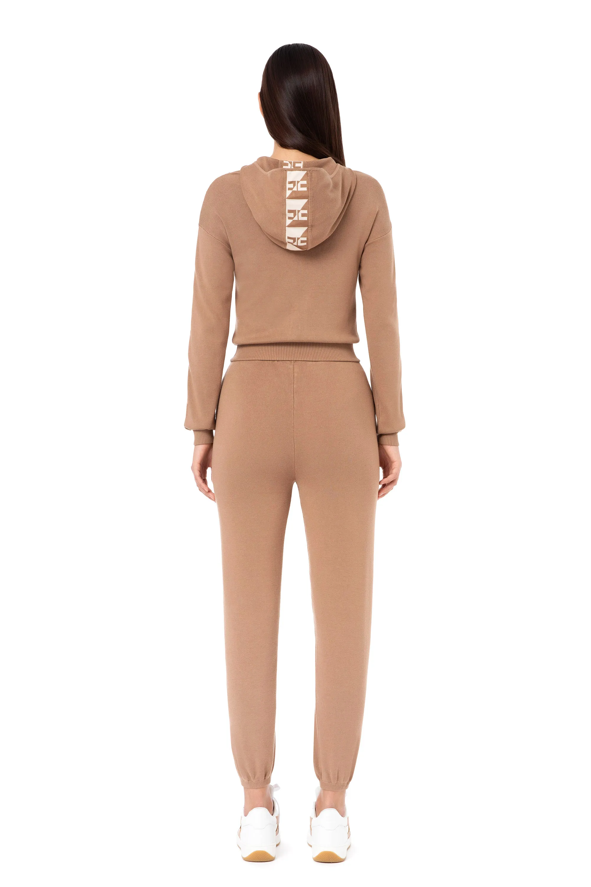 Cardigan corto bande logate