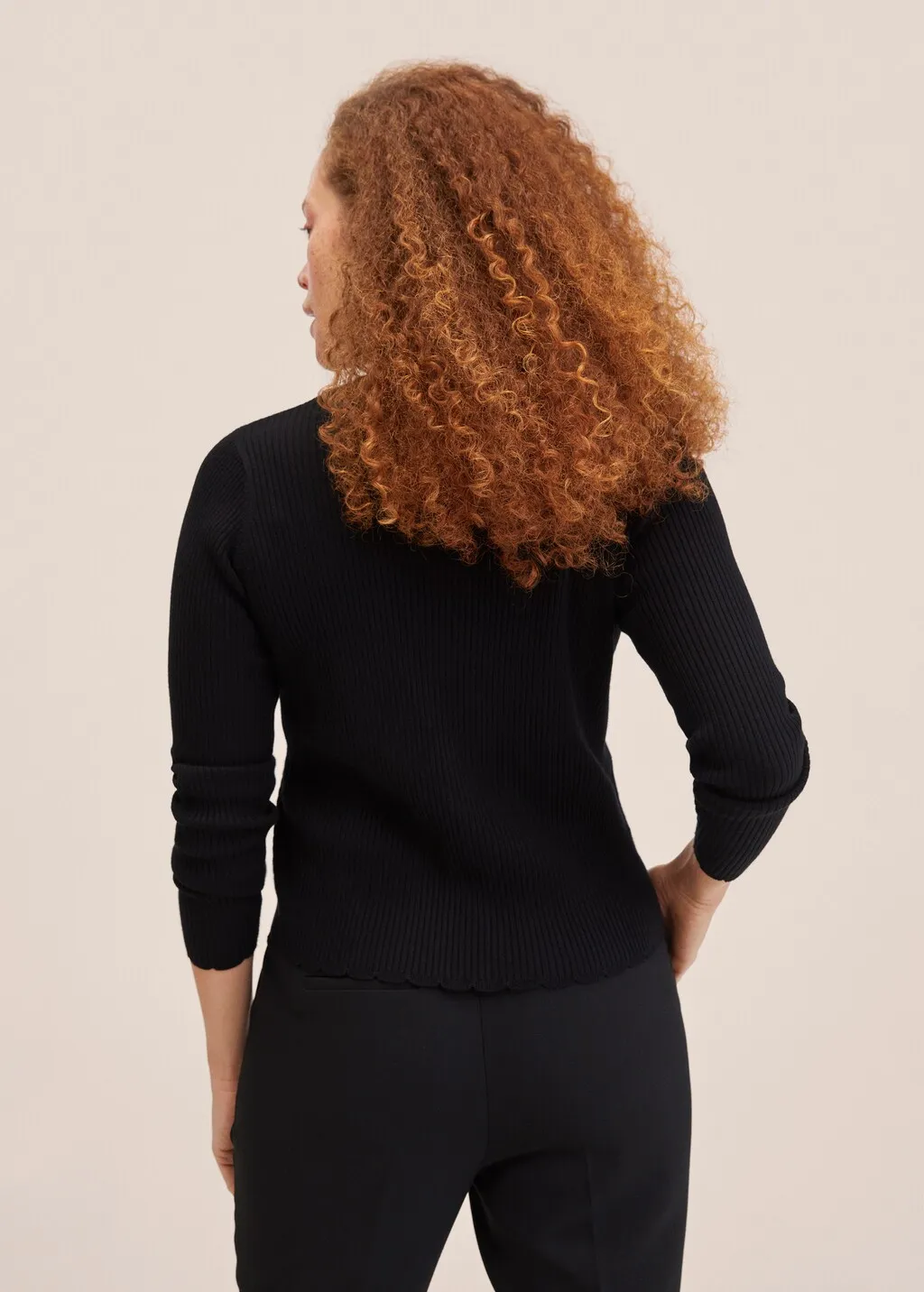 Cardigan maglia a coste