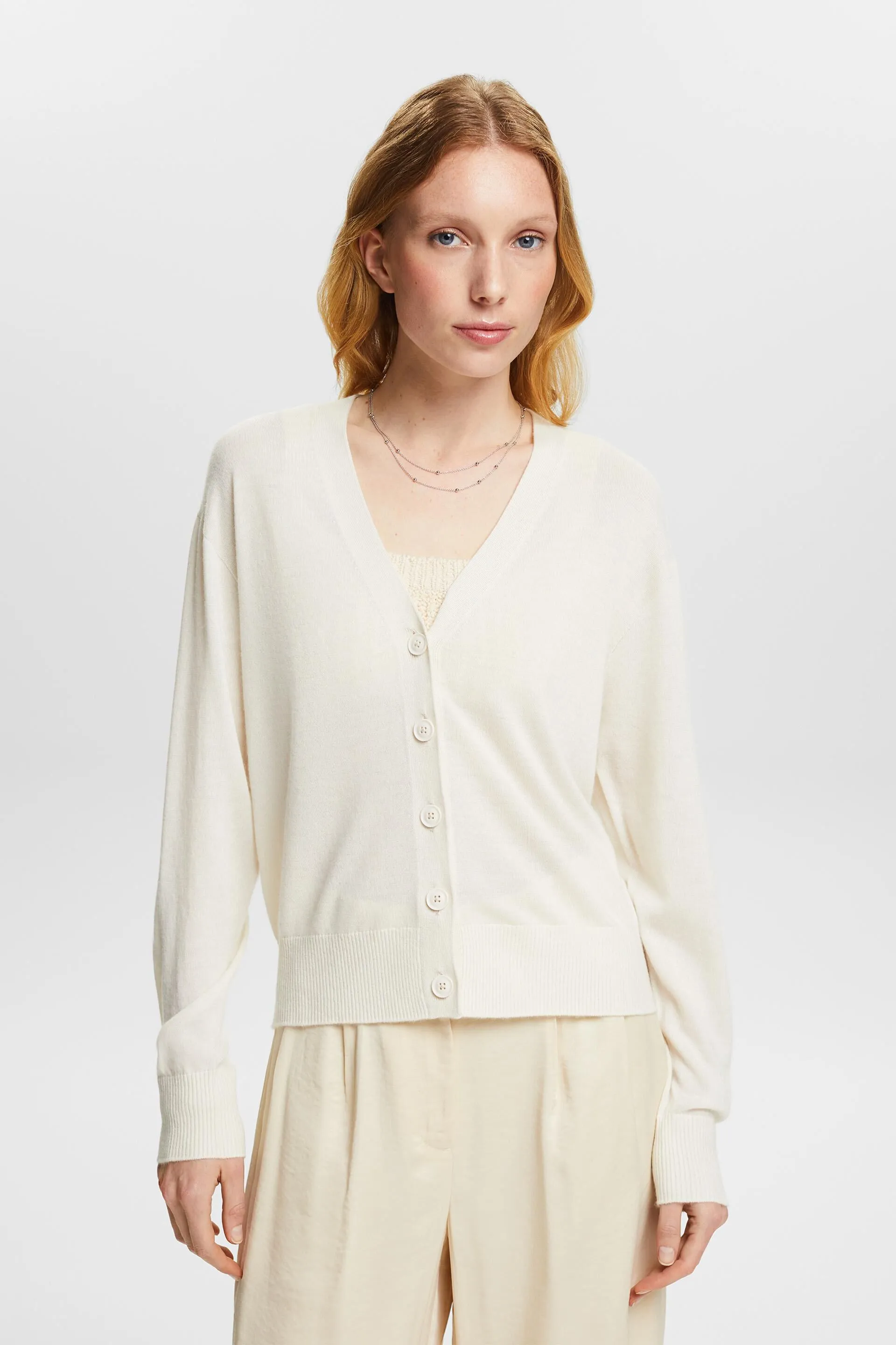 Cardigan melangiato in cashmere