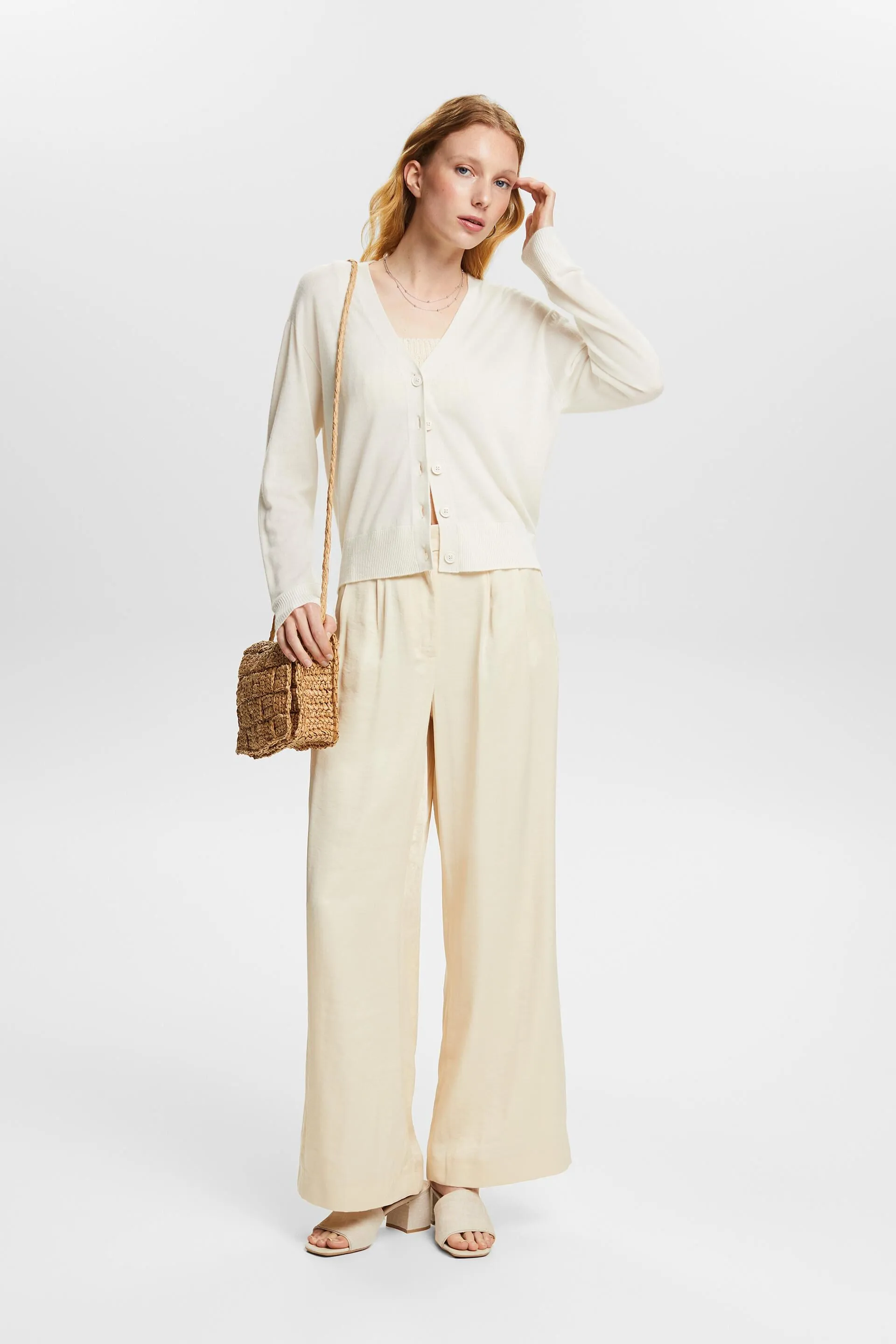 Cardigan melangiato in cashmere