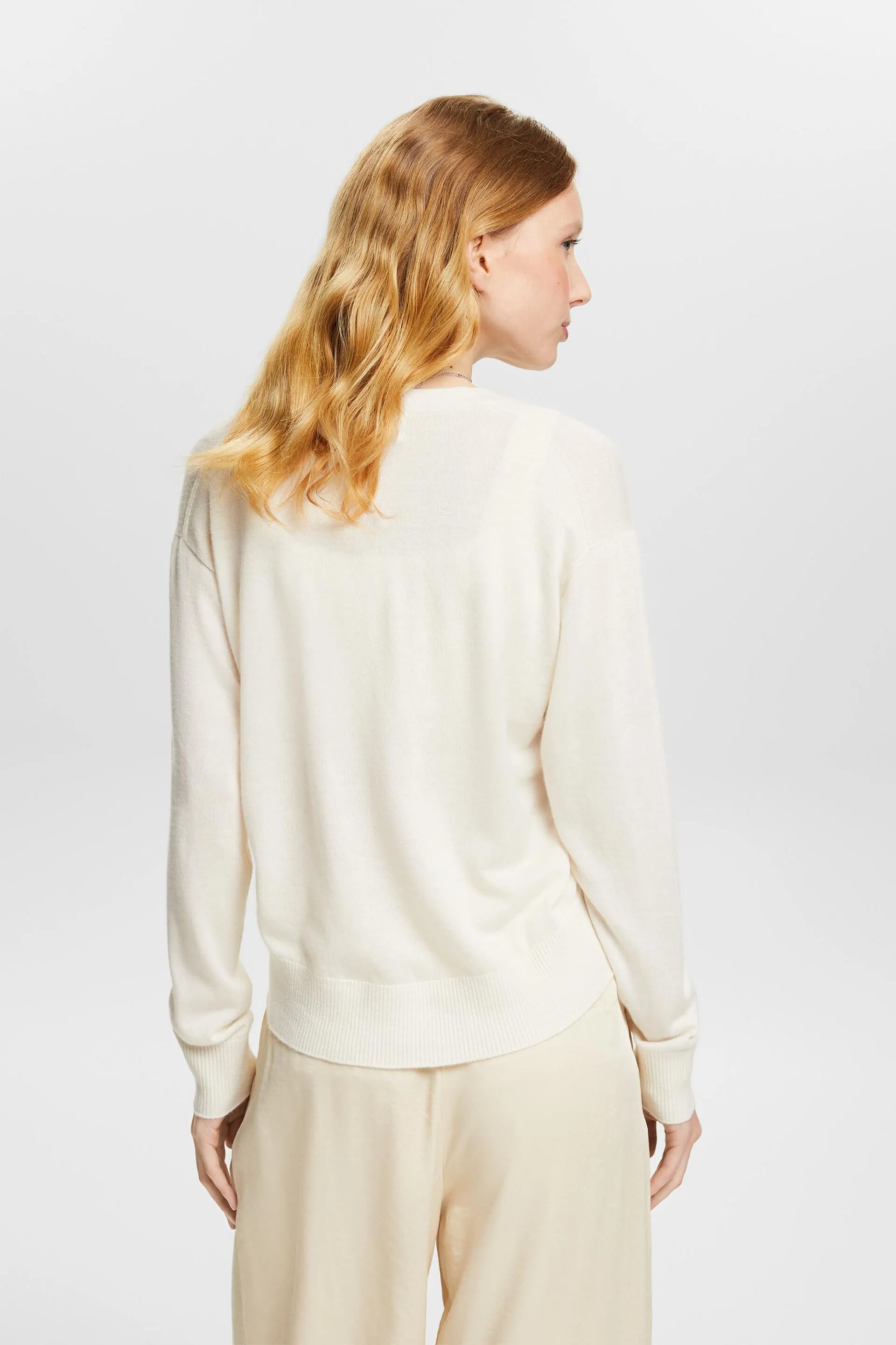 Cardigan melangiato in cashmere