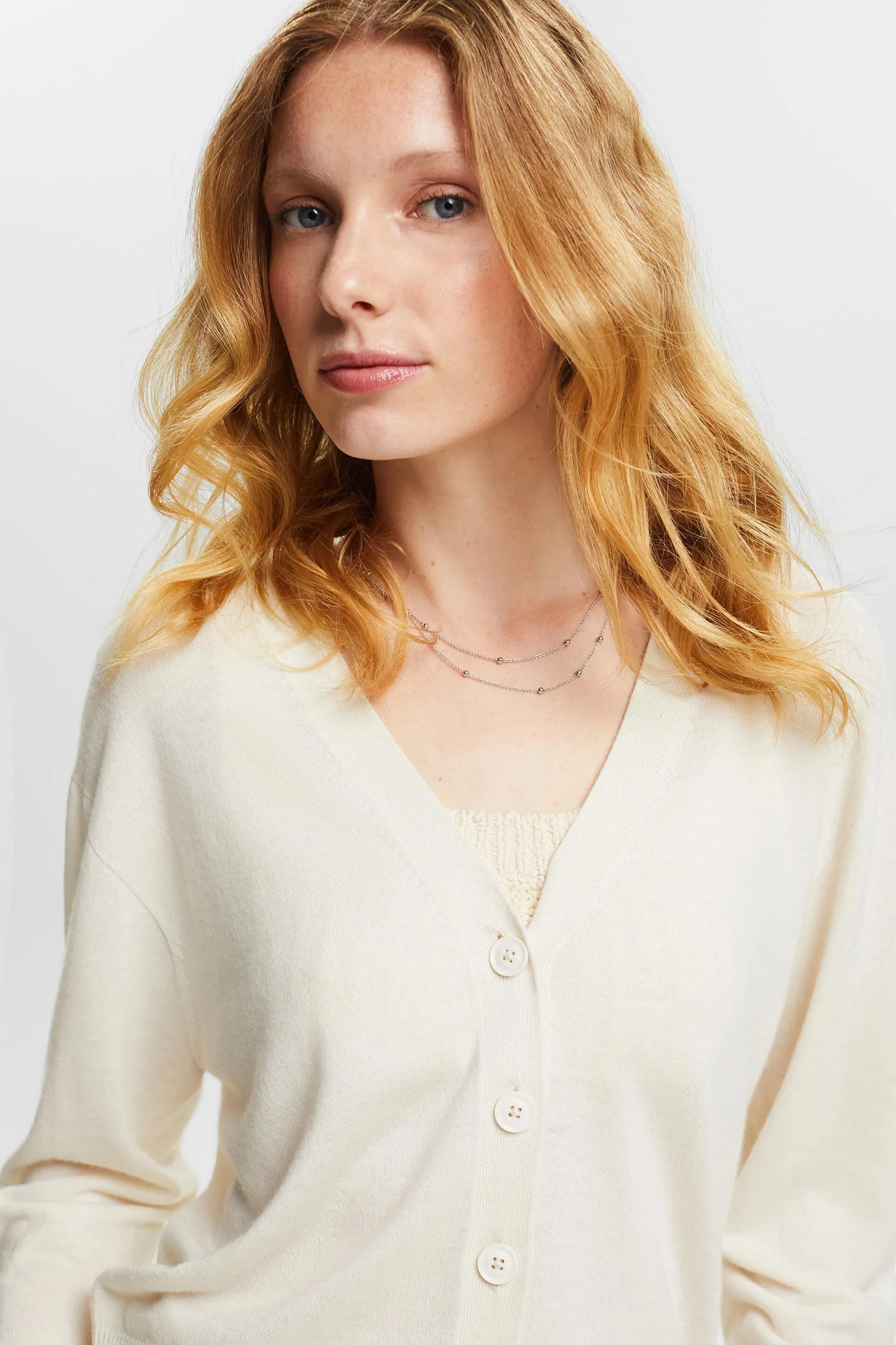 Cardigan melangiato in cashmere
