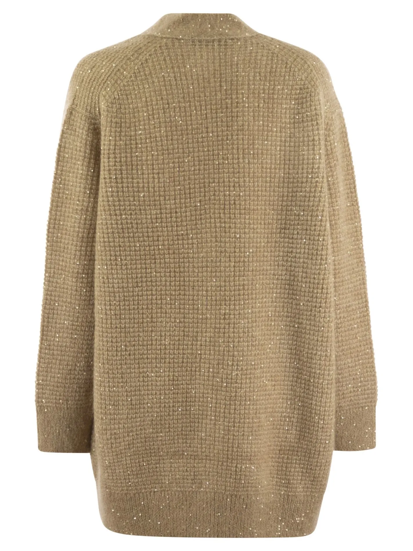 Cardigan over con micro paillettes