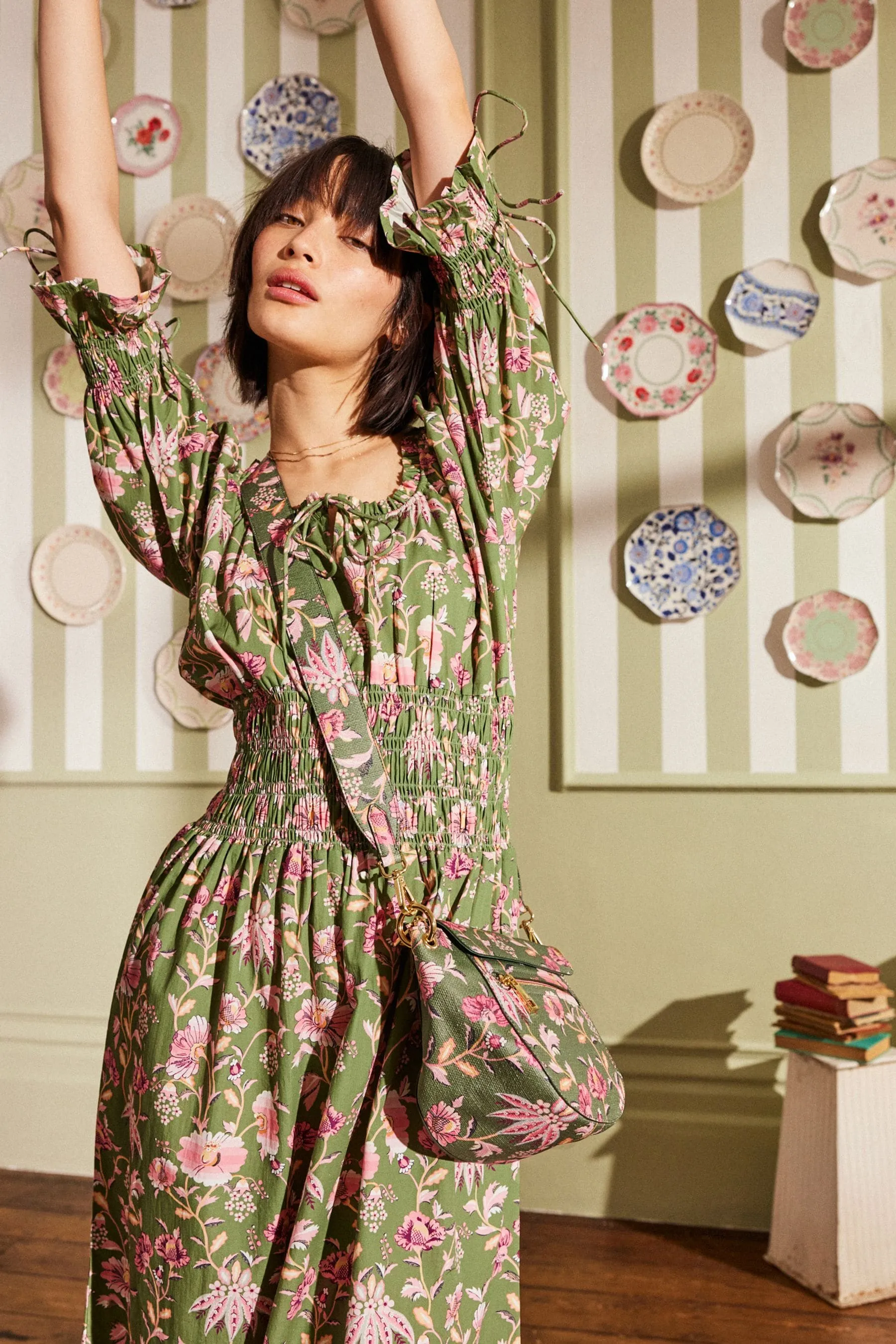 Cath Kidston - Abito con vita arricciata