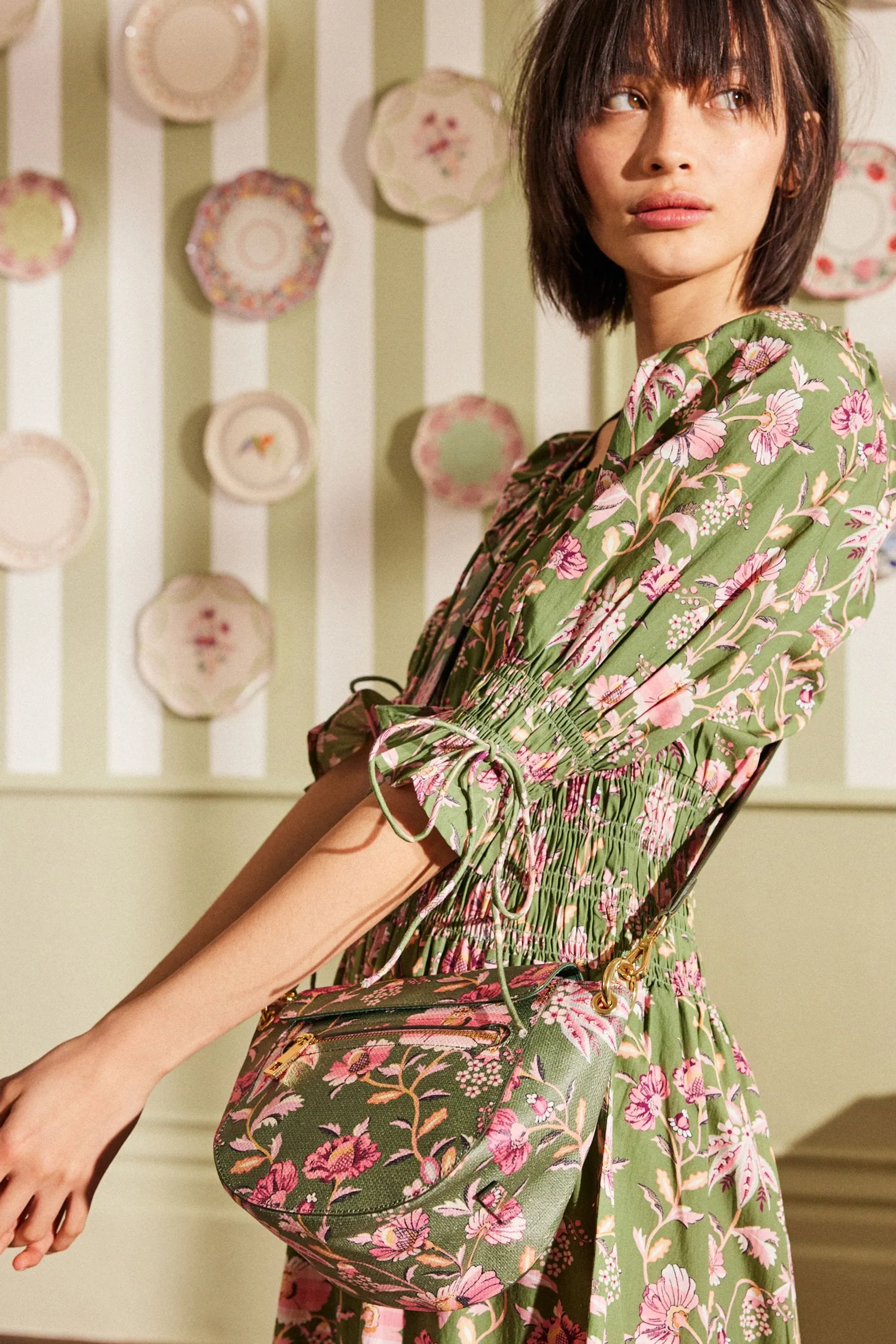 Cath Kidston - Abito con vita arricciata