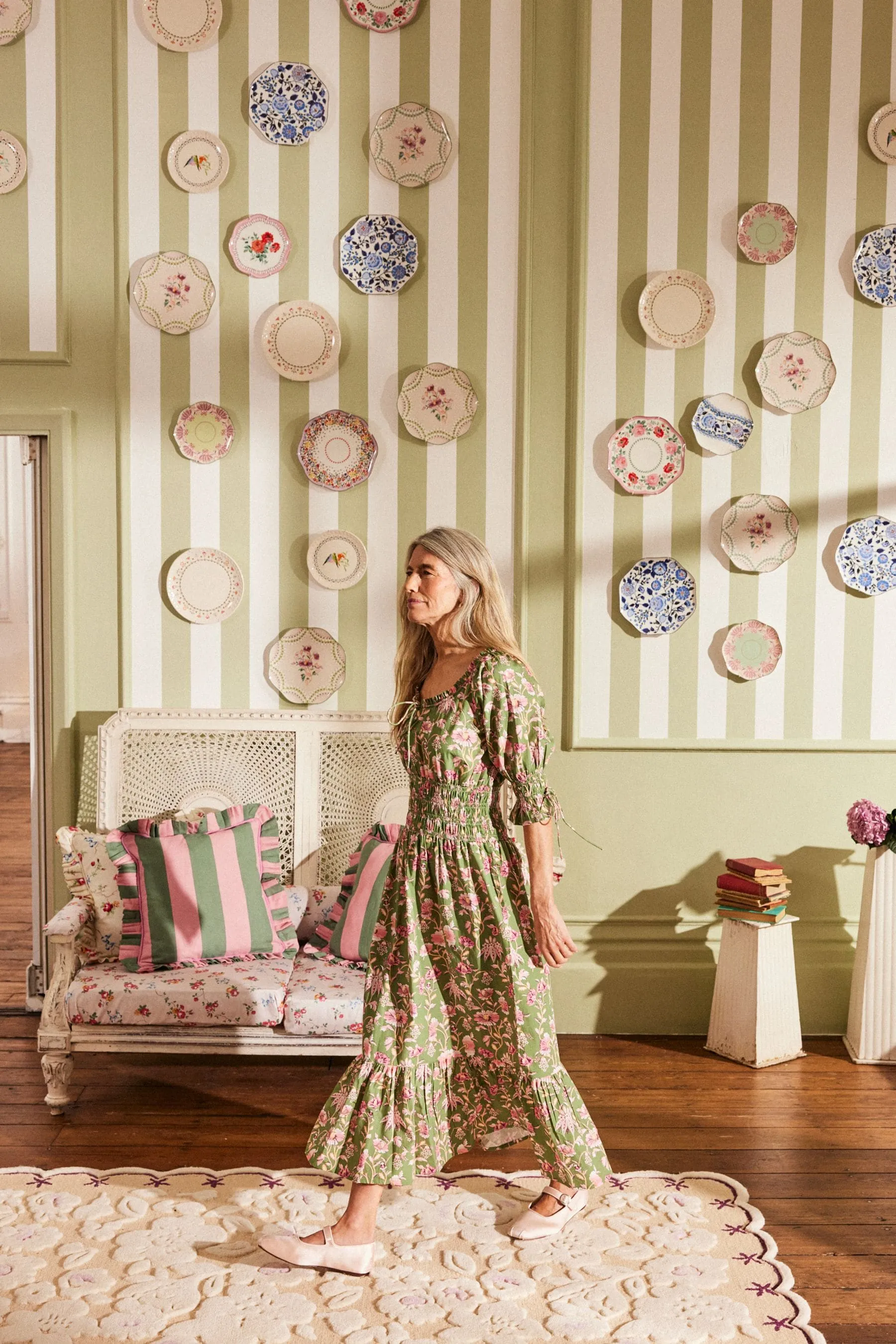 Cath Kidston - Abito con vita arricciata