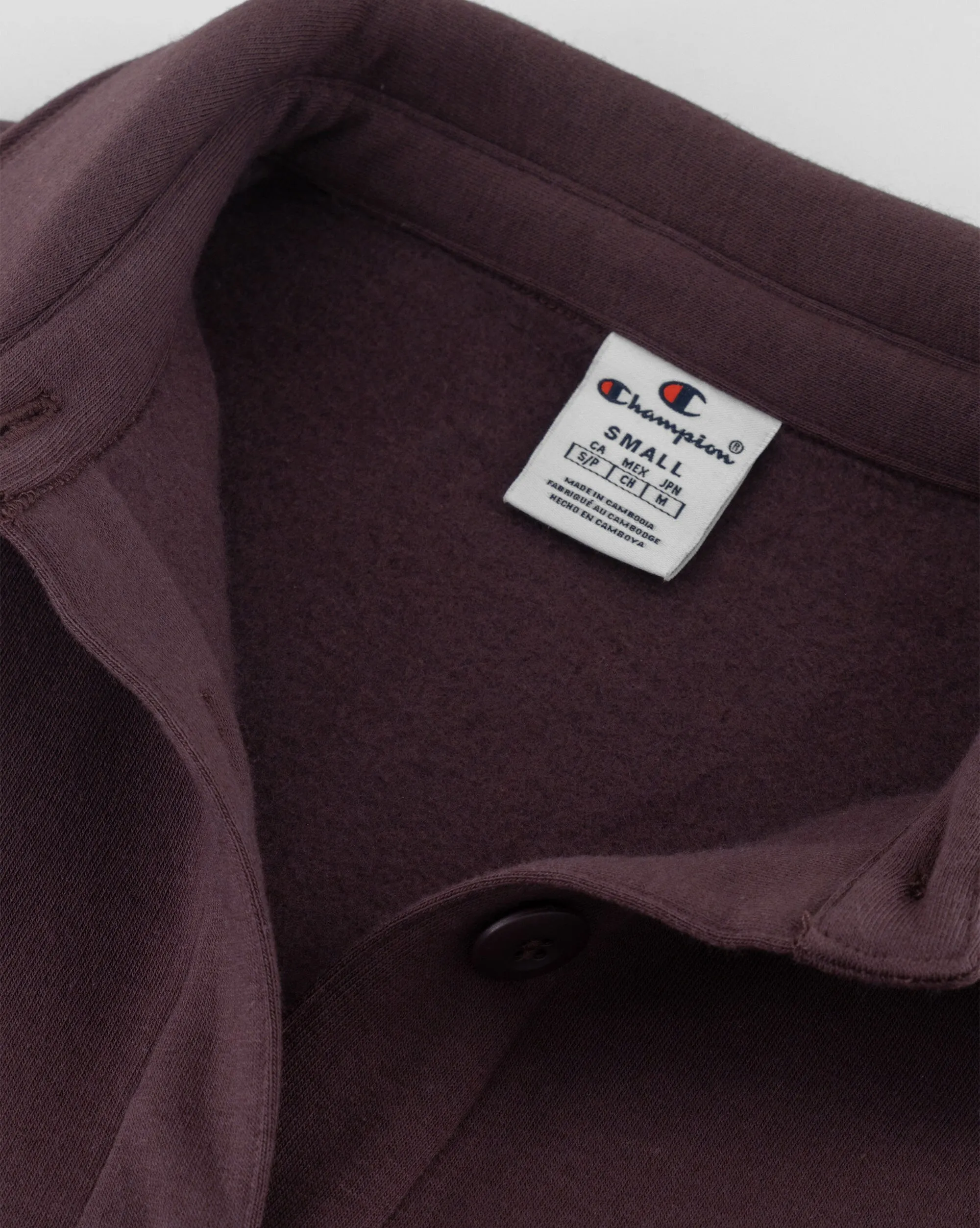 Champion Felpa Con Colletto e Bottoni Marrone Donna