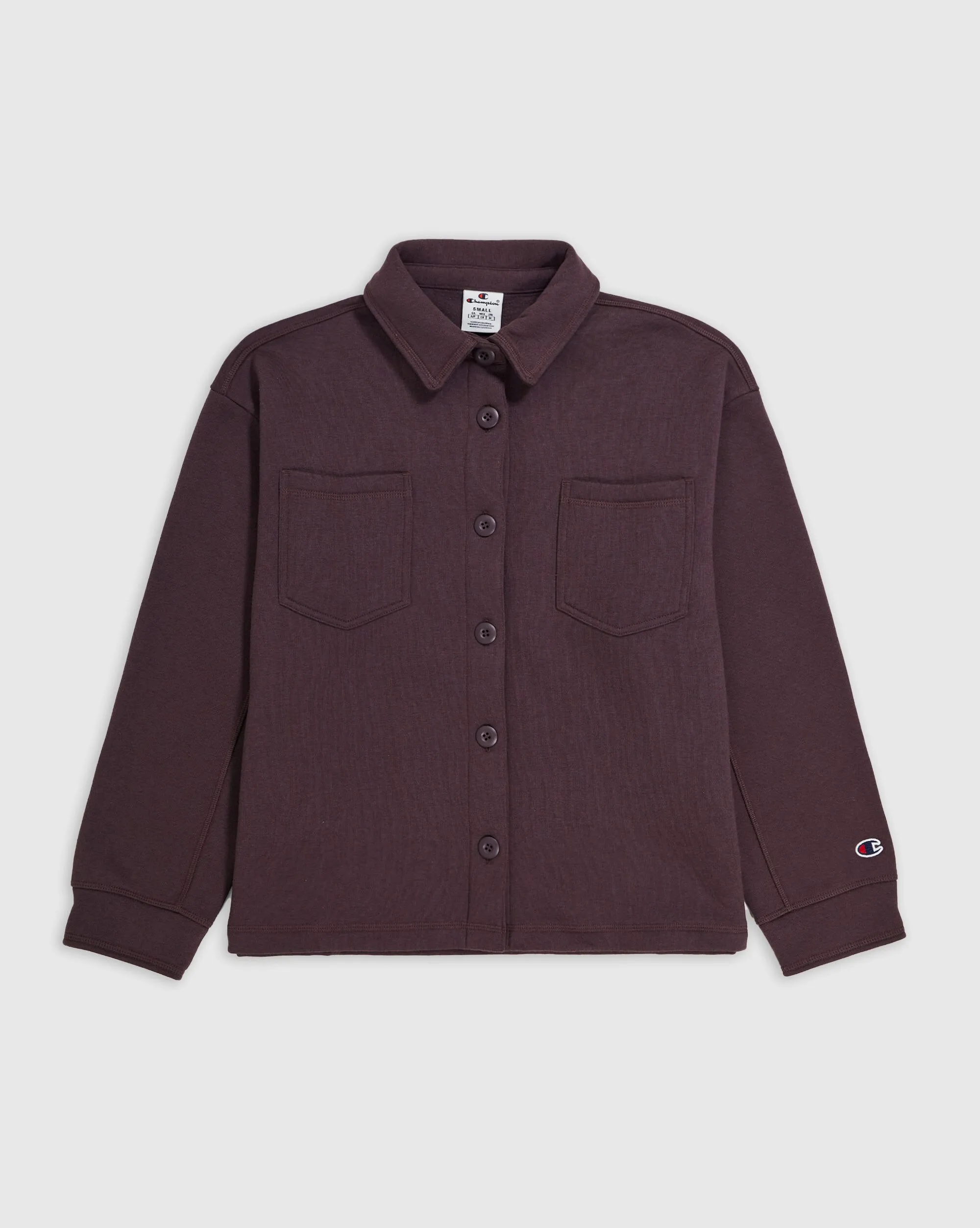 Champion Felpa Con Colletto e Bottoni Marrone Donna