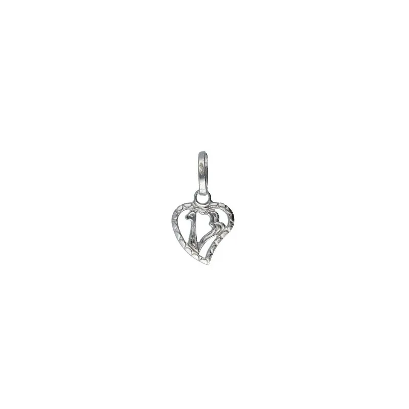 Ciondolo Portafortuna 13 Oro Bianco GL101137
