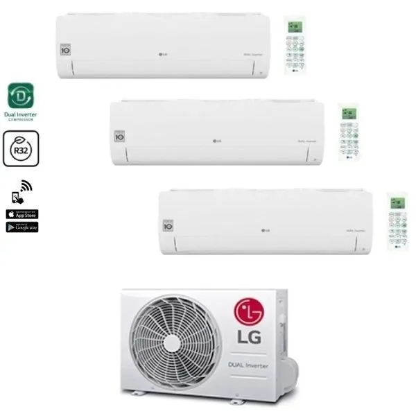 CLIMATIZZATORE LG LIBERO SMART TRIALSPLIT 9000+9000+9000+MU3R21 INVERTER R-32 | Promo Clima