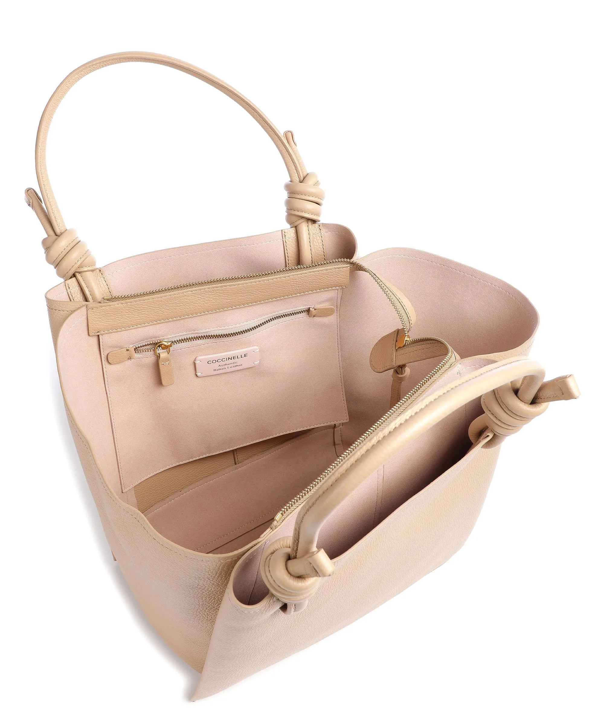  Coccinelle Allure Borsa shopper pelle granulata beige  