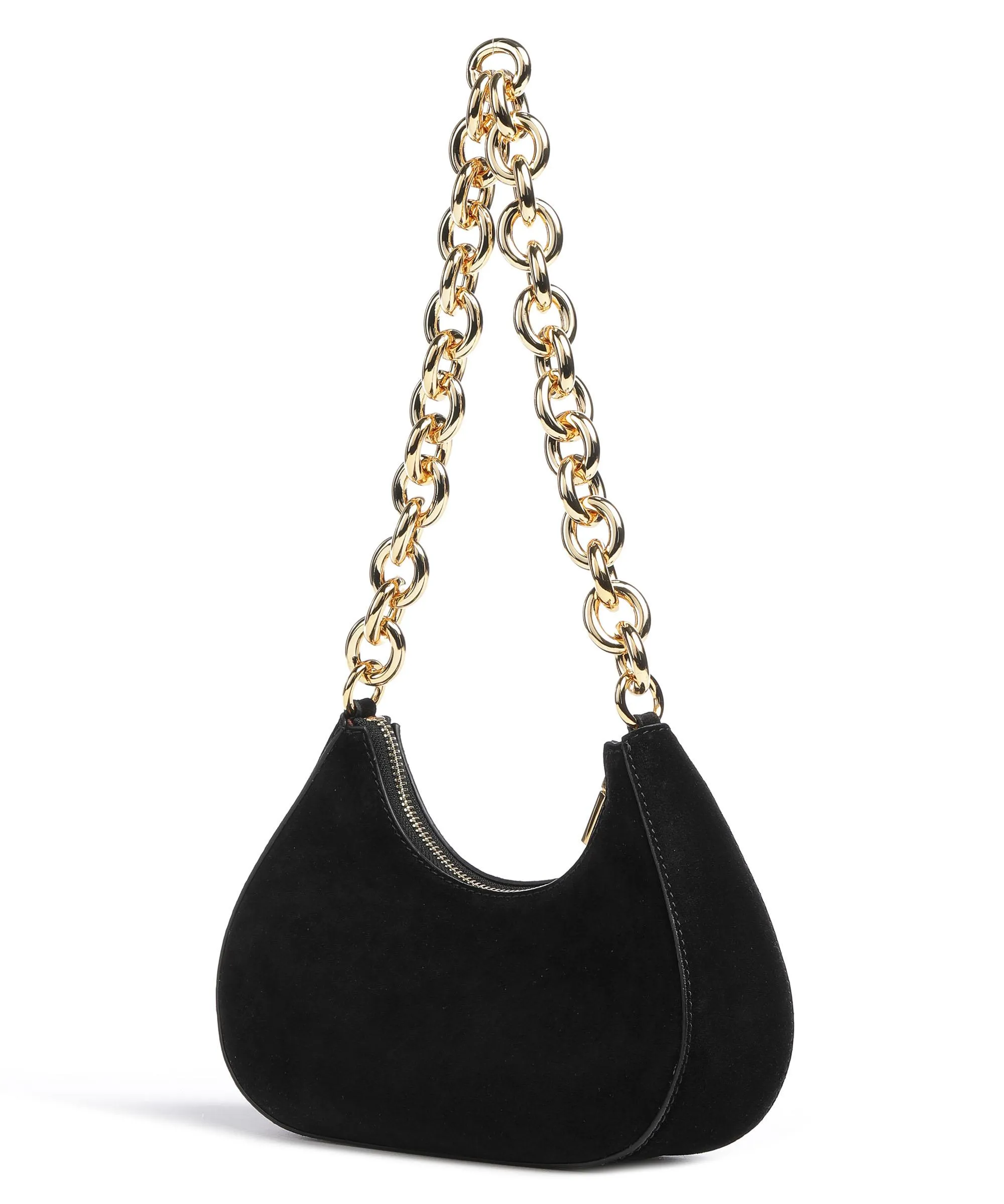  Coccinelle Carrie Chain Borsa a spalla pelle ruvida nero  
