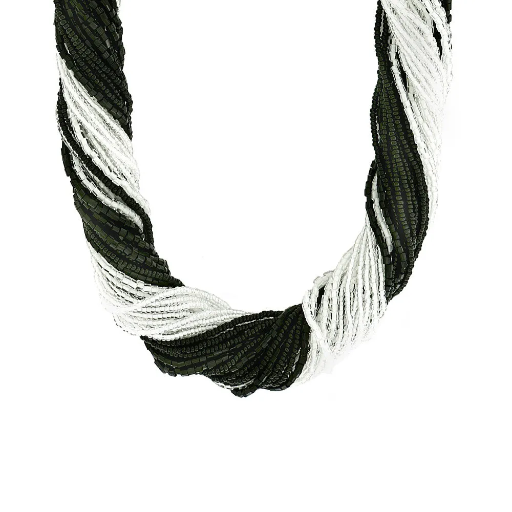 Collana Millefili Conterie Bianco e Nero