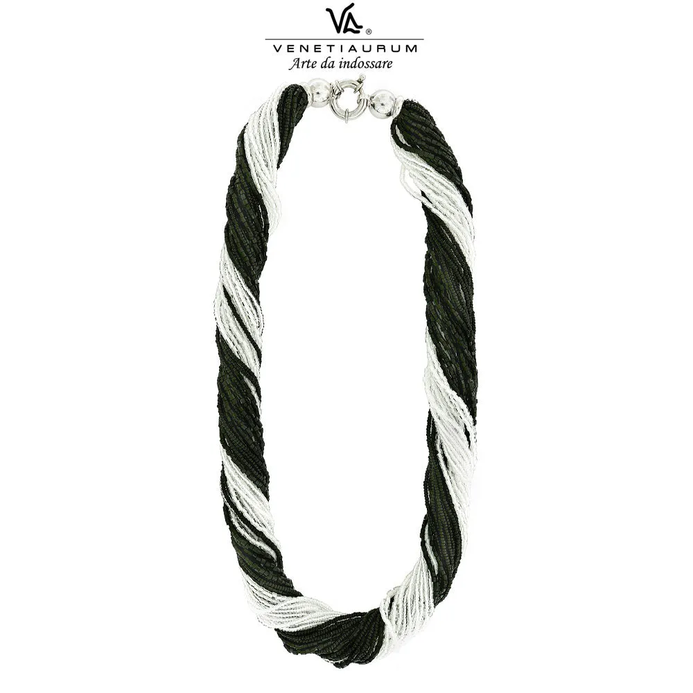 Collana Millefili Conterie Bianco e Nero