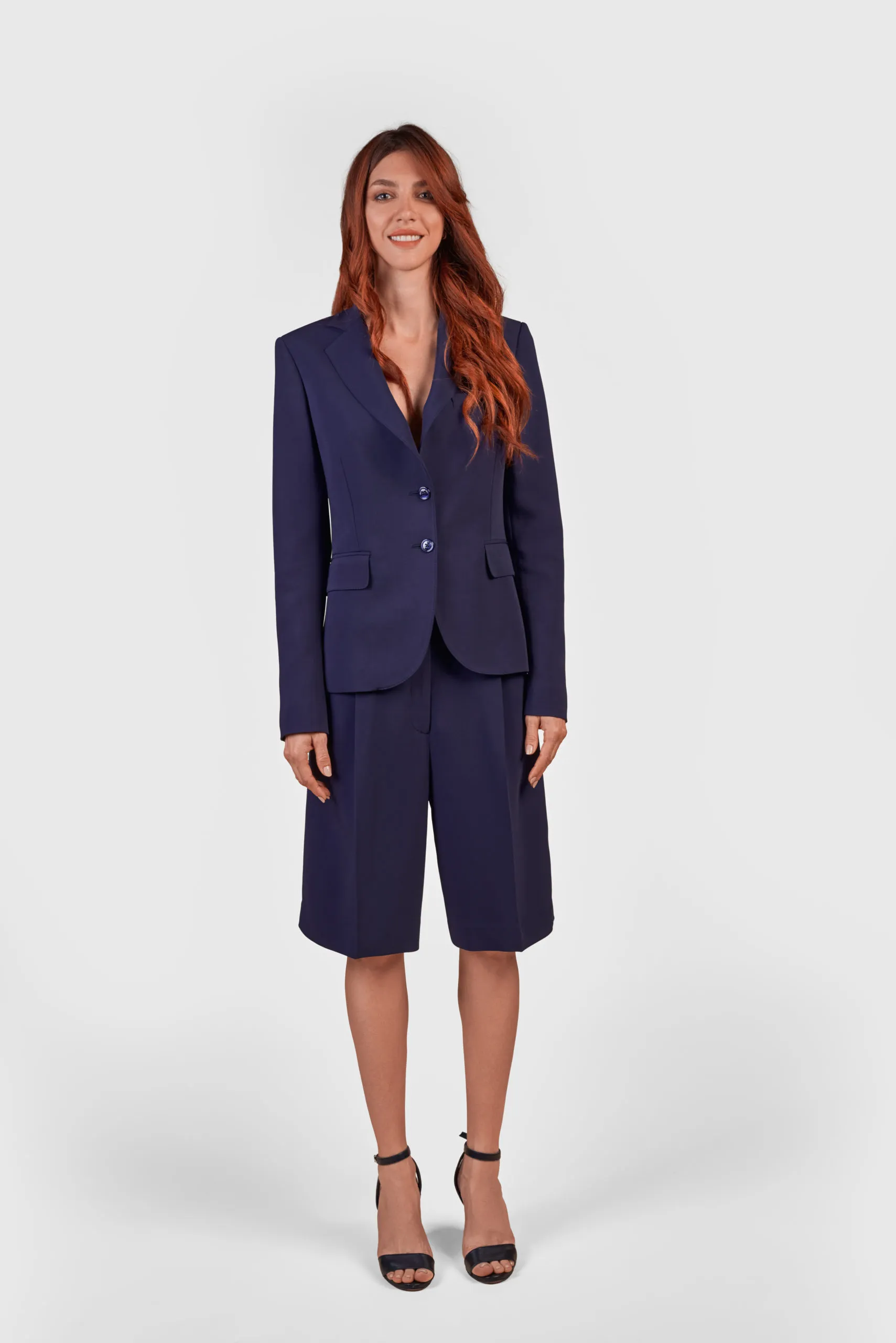 Completo donna in viscosa stretch blu