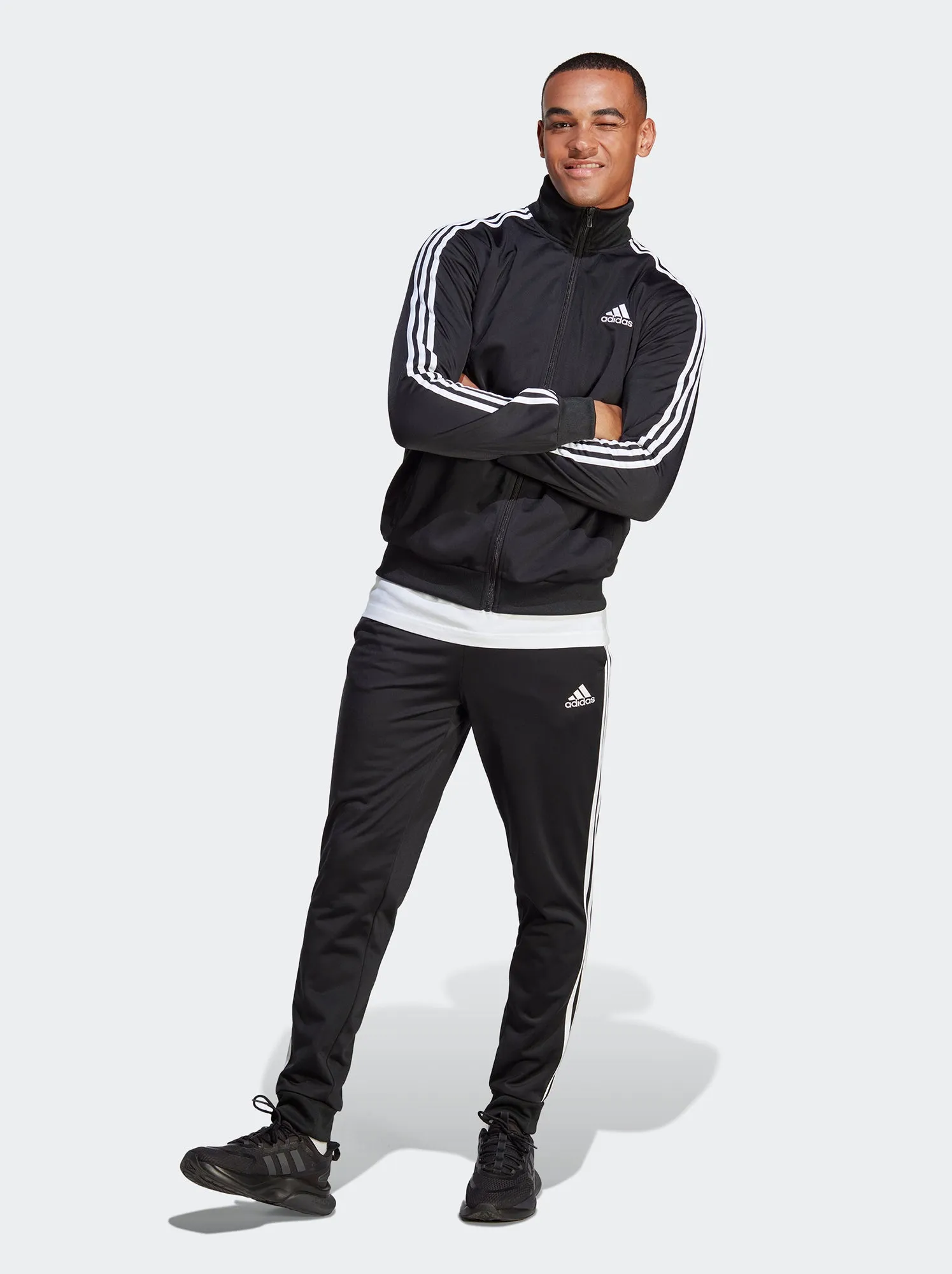 Completo giacca + pantaloni 'Adidas' - 2 pezzi - NERO