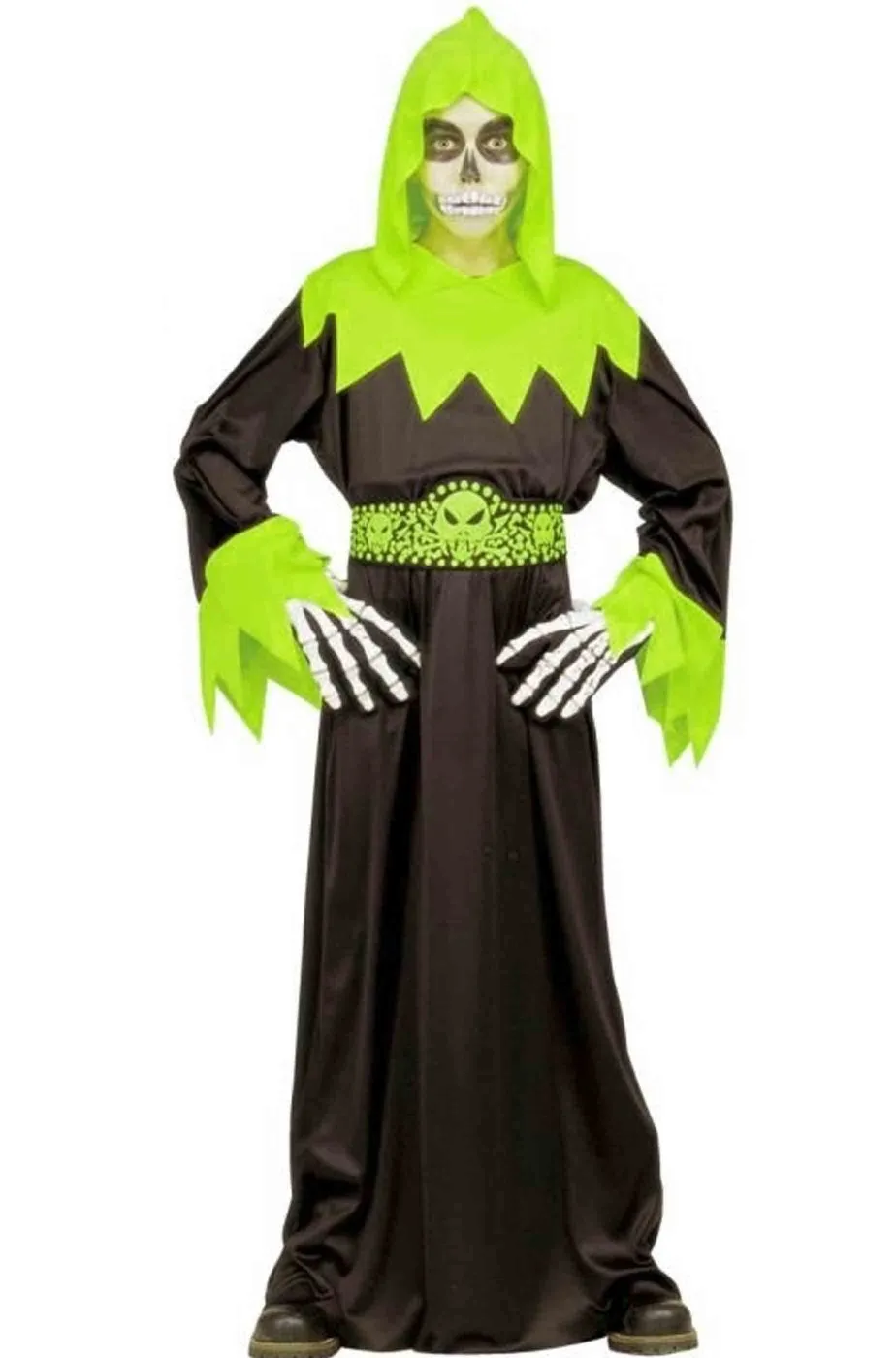 Costume carnevale Bambino Morte nera e verde