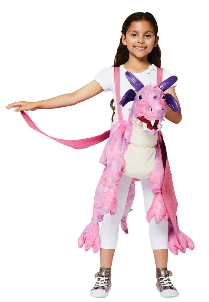 Costume cavaliere drago rosa per bambini