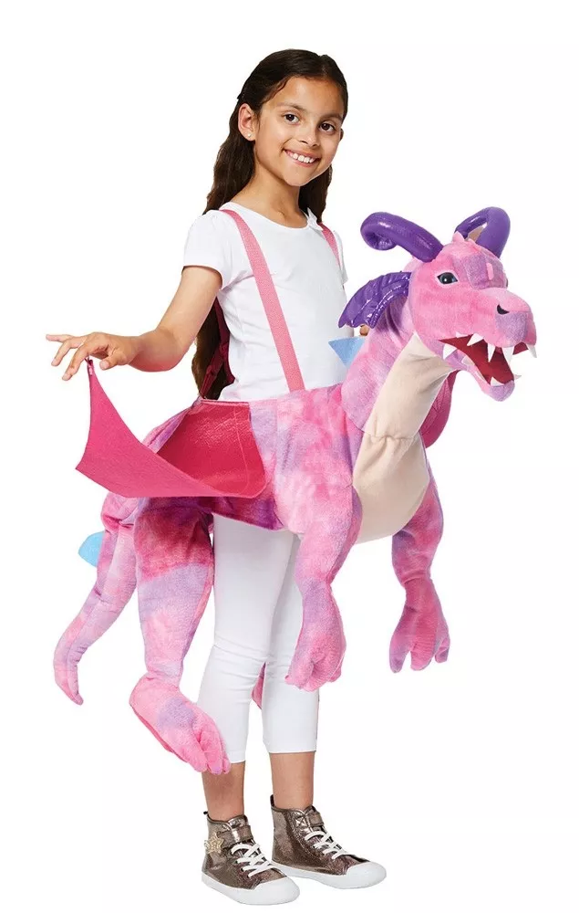Costume cavaliere drago rosa per bambini