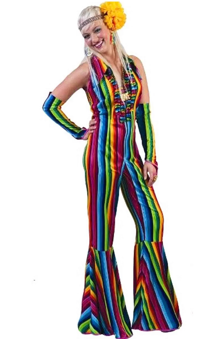 Costume donna Anni 70 tuta dancing queen mamma mia disco dance