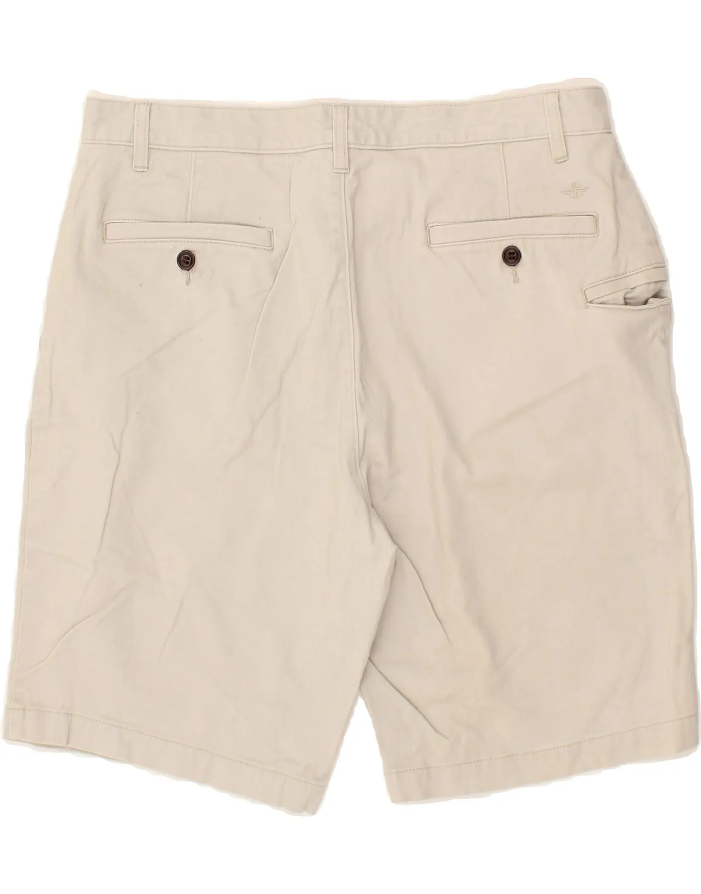 DOCKERS Mens Chino Shorts W34 Large Grey Cotton