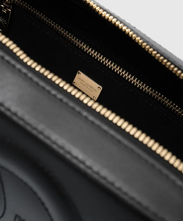 Dolce&Gabbana Borsa a tracolla DG LOGO in pelle nera BB7289AW576
