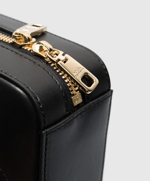 Dolce&Gabbana Borsa a tracolla DG LOGO in pelle nera BB7289AW576