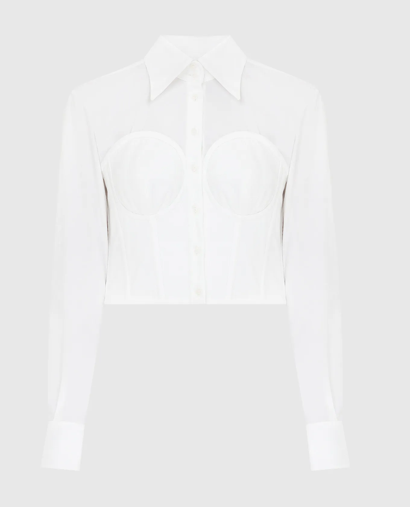 Dolce&Gabbana Camicia bustier bianca F5P57TGDAJP