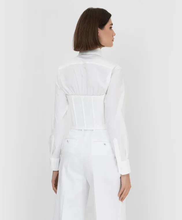 Dolce&Gabbana Camicia bustier bianca F5P57TGDAJP