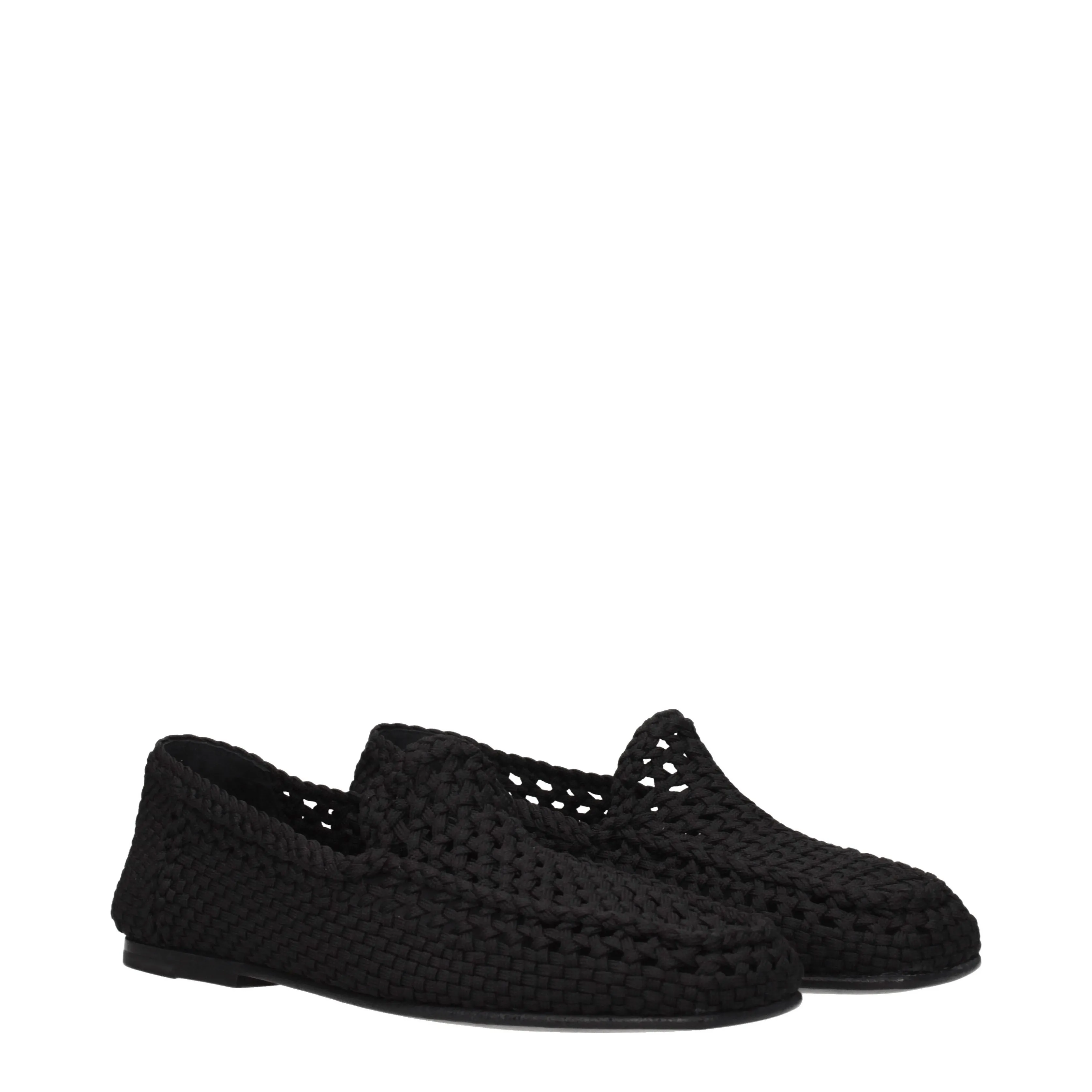 Dolce&Gabbana Mocassini Uomo Tessuto Nero